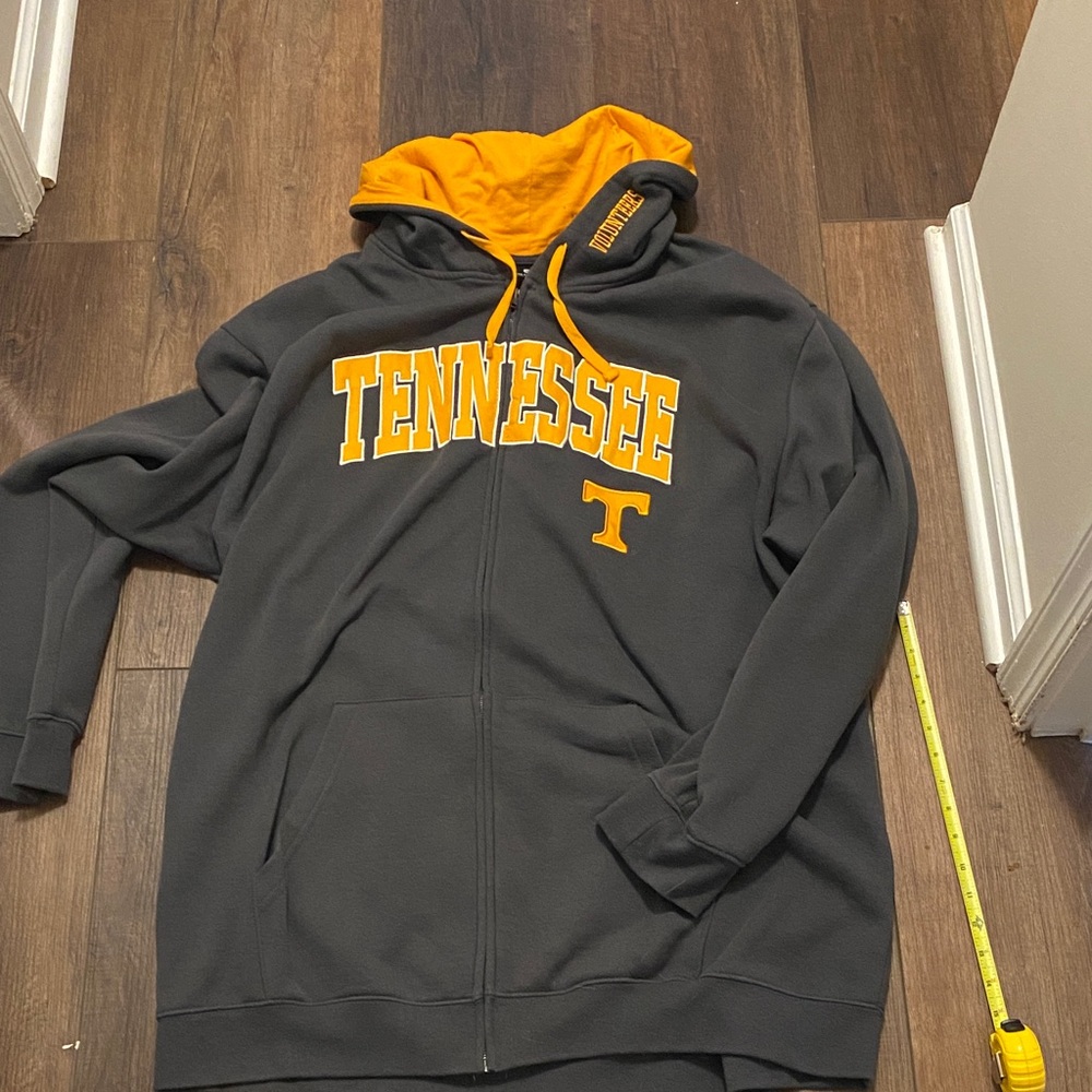 University of Tennessee Volunteers Gray and Orange zip front Hoodie